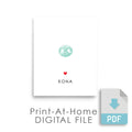 single dog nose print digital file download