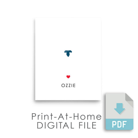 Digital File - Pet Nose Print Artwork