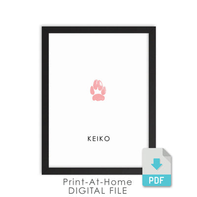 Digital File - Pet Paw Print Artwork