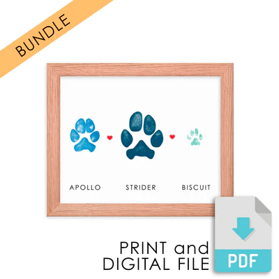 Paw Prints for Multiple Pets + Digital File