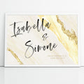 Watercolor Personalized Wedding Decor Agate Reception Sign