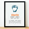 custom baby footprint real baby feet nursery wall art