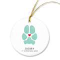 Dog Paw Christmas Ornament