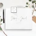 Silver Foil Wedding Guest Book Traditional Guest Sign-In Registry