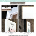 canvas and black framed upgrades for watercolor brush wedding welcome sign