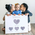 siblings with custom fingerprint family artwork
