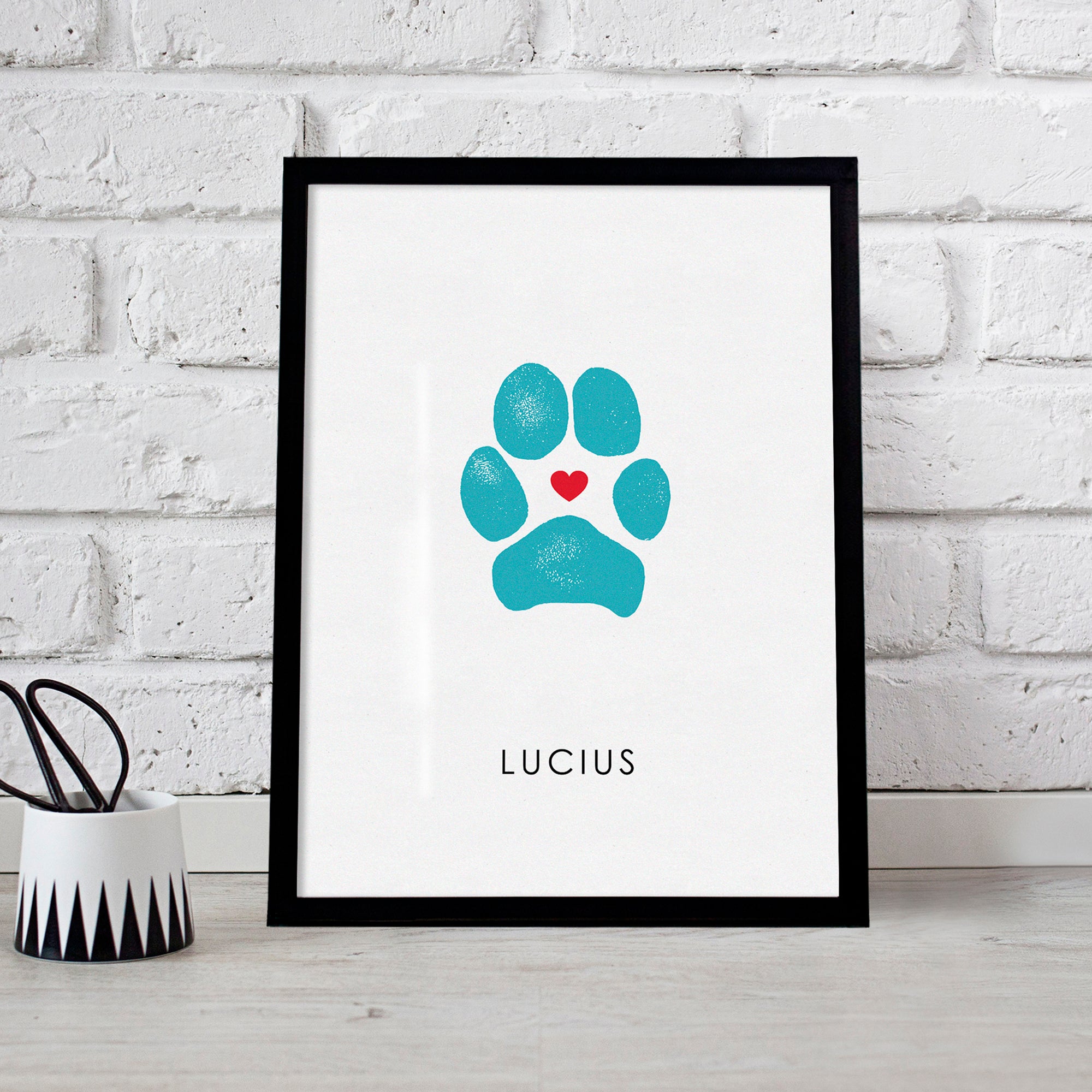 pet paw custom artwork with dog paw pet owner memorial gift