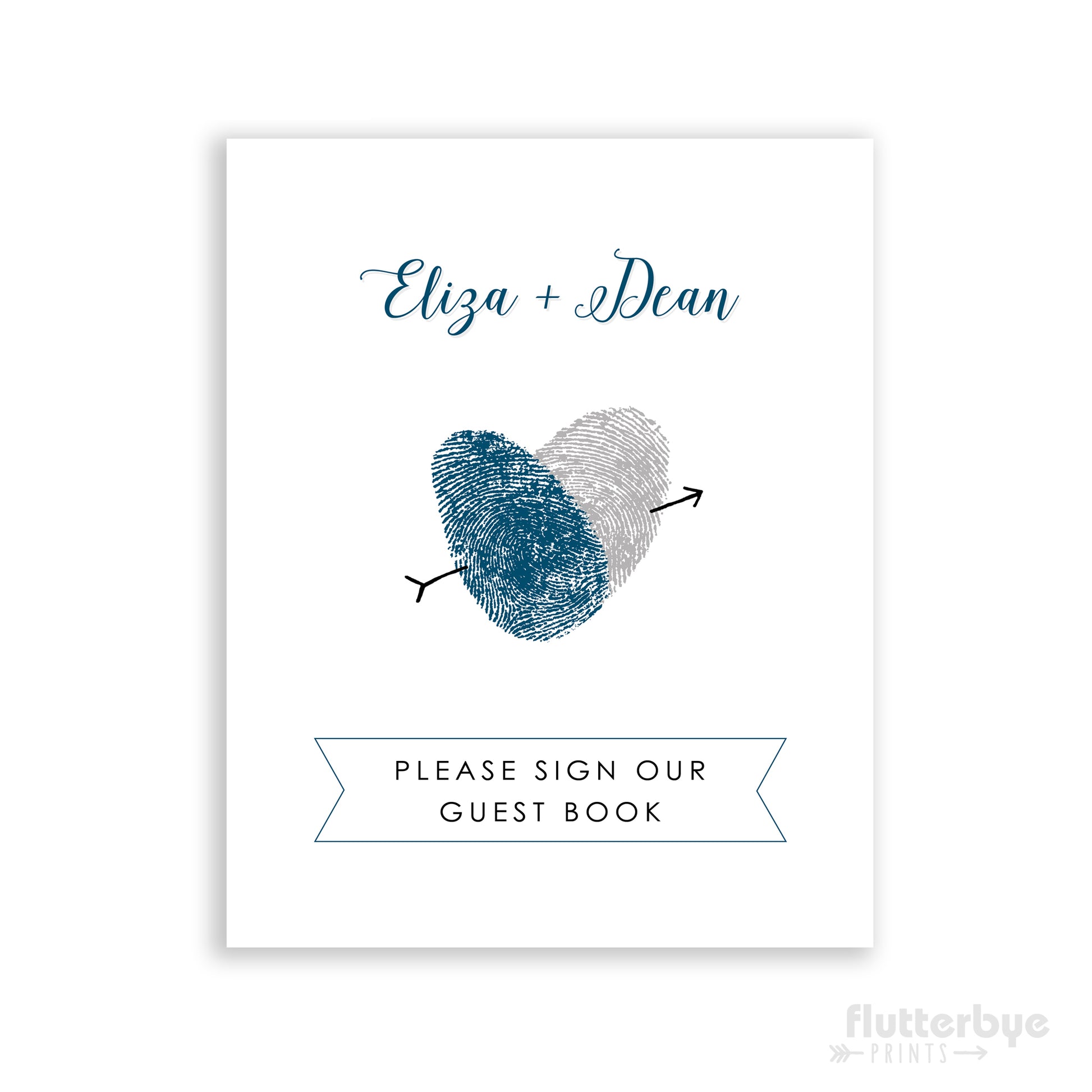 8x10 guestbook guest sign in reception decor