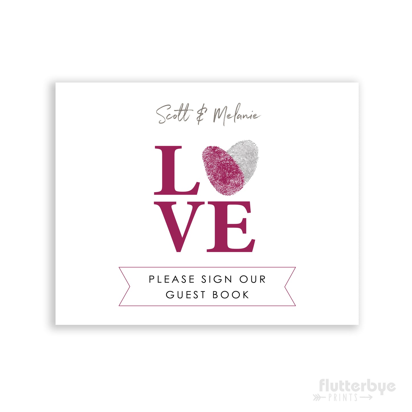 Love sign guestbook print 