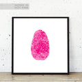 Personalized fingerprint art my fingerprint in pink