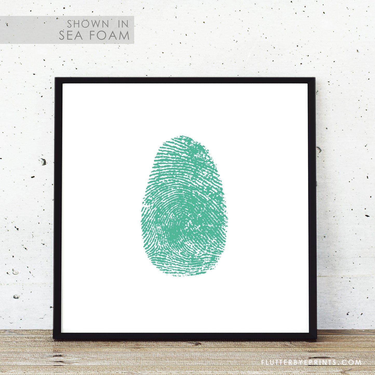 Custom Fingerprint art in blue