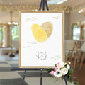 Wedding guest sign in alternative poster on easel gold wedding colors